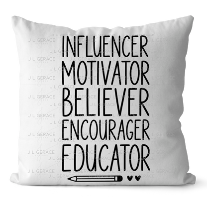 Influencer Motivator Believer Educator Teacher PNG (2 Colors)