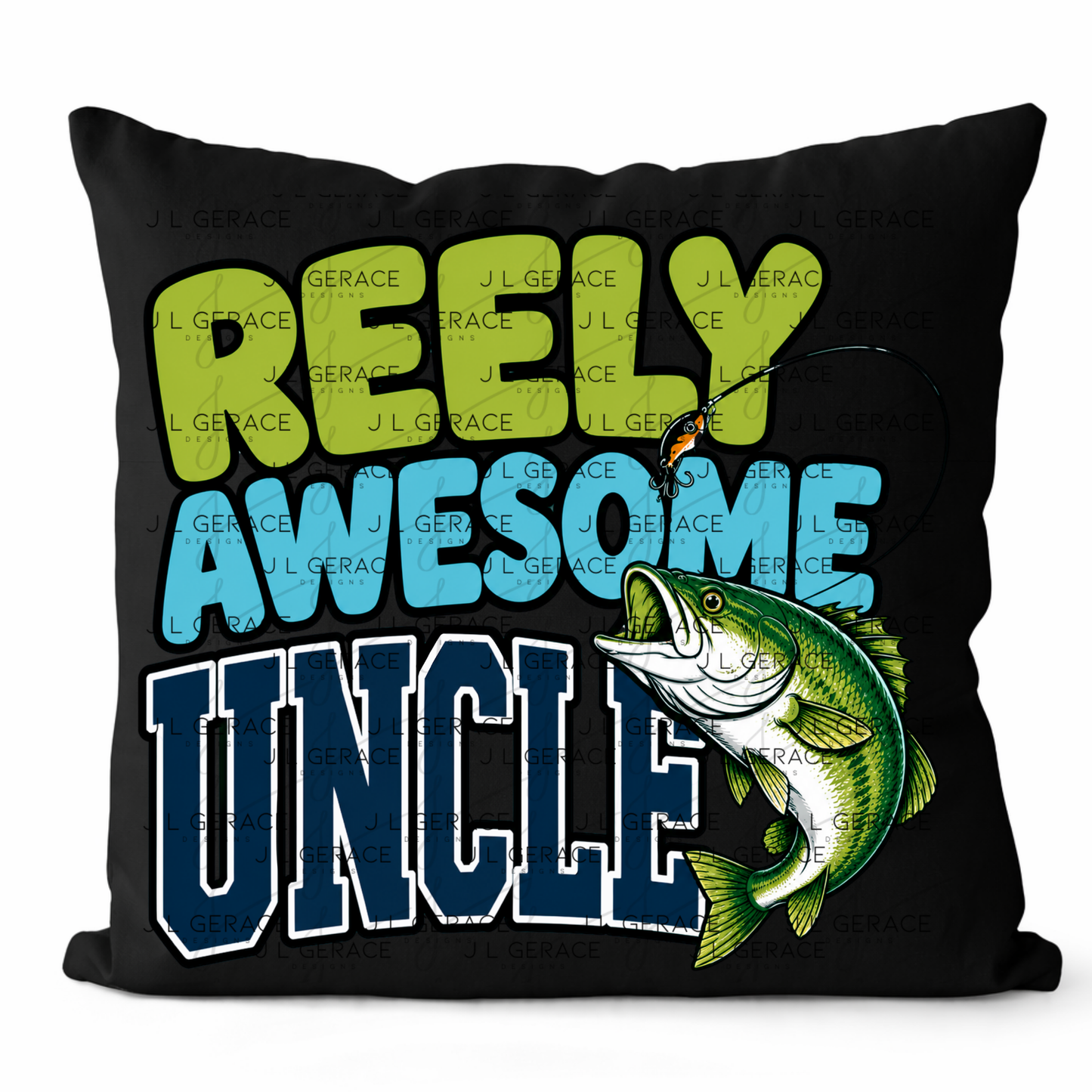 Reely Awesome Uncle PNG – Bass Fishing Sublimation Design