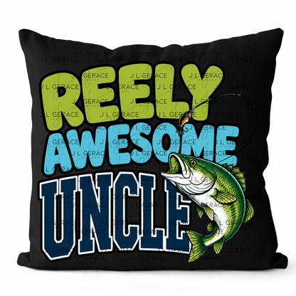 Reely Awesome Uncle PNG – Bass Fishing Sublimation Design