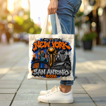 New York vs San Antonio Finals 2026 Graffiti PNG Design