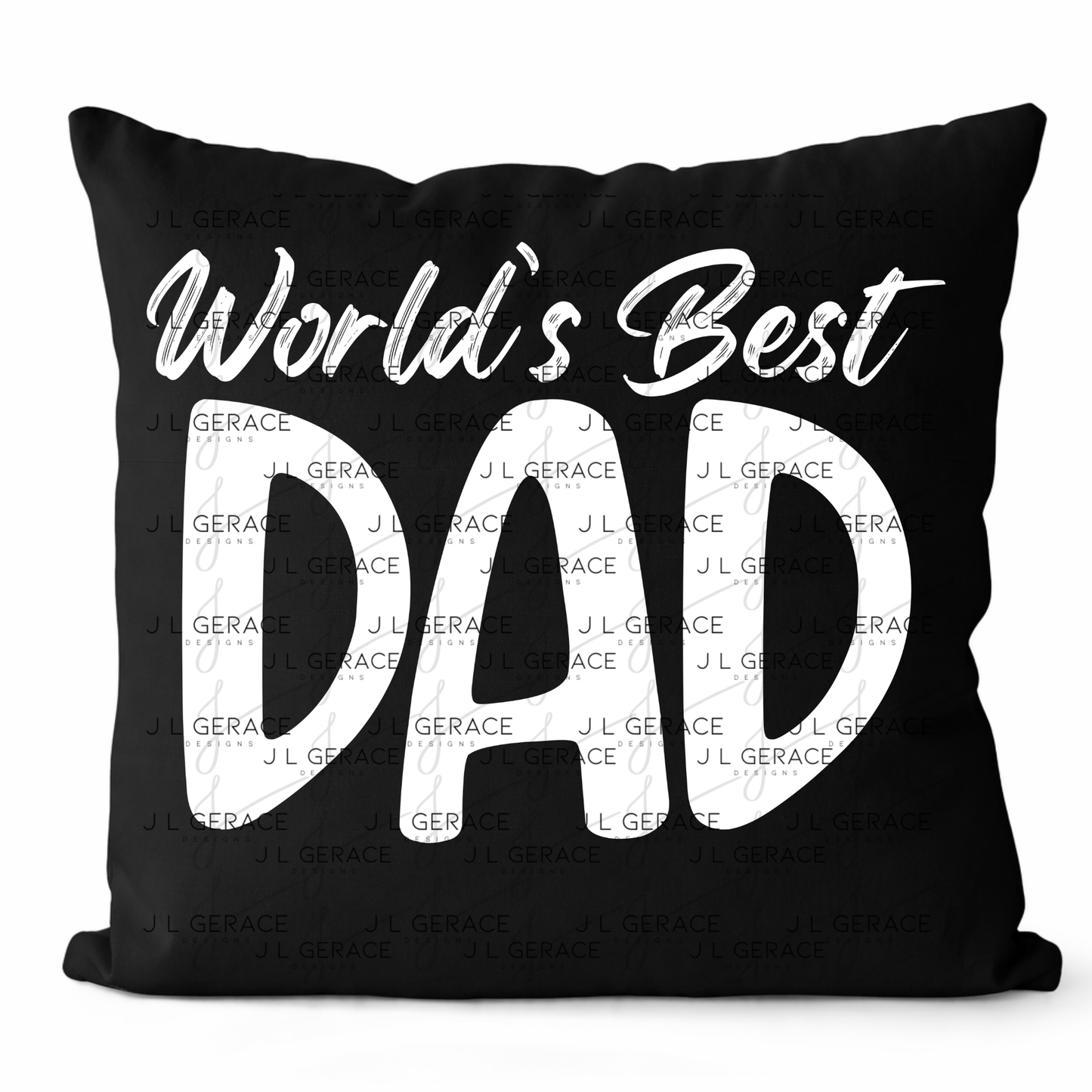 World’s Best Dad PNG – White Minimalist Typography Design for Father’s Day