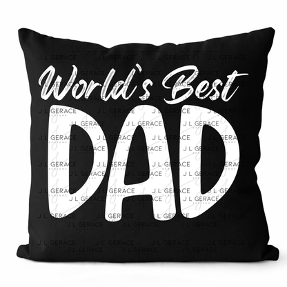 World’s Best Dad PNG – White Minimalist Typography Design for Father’s Day