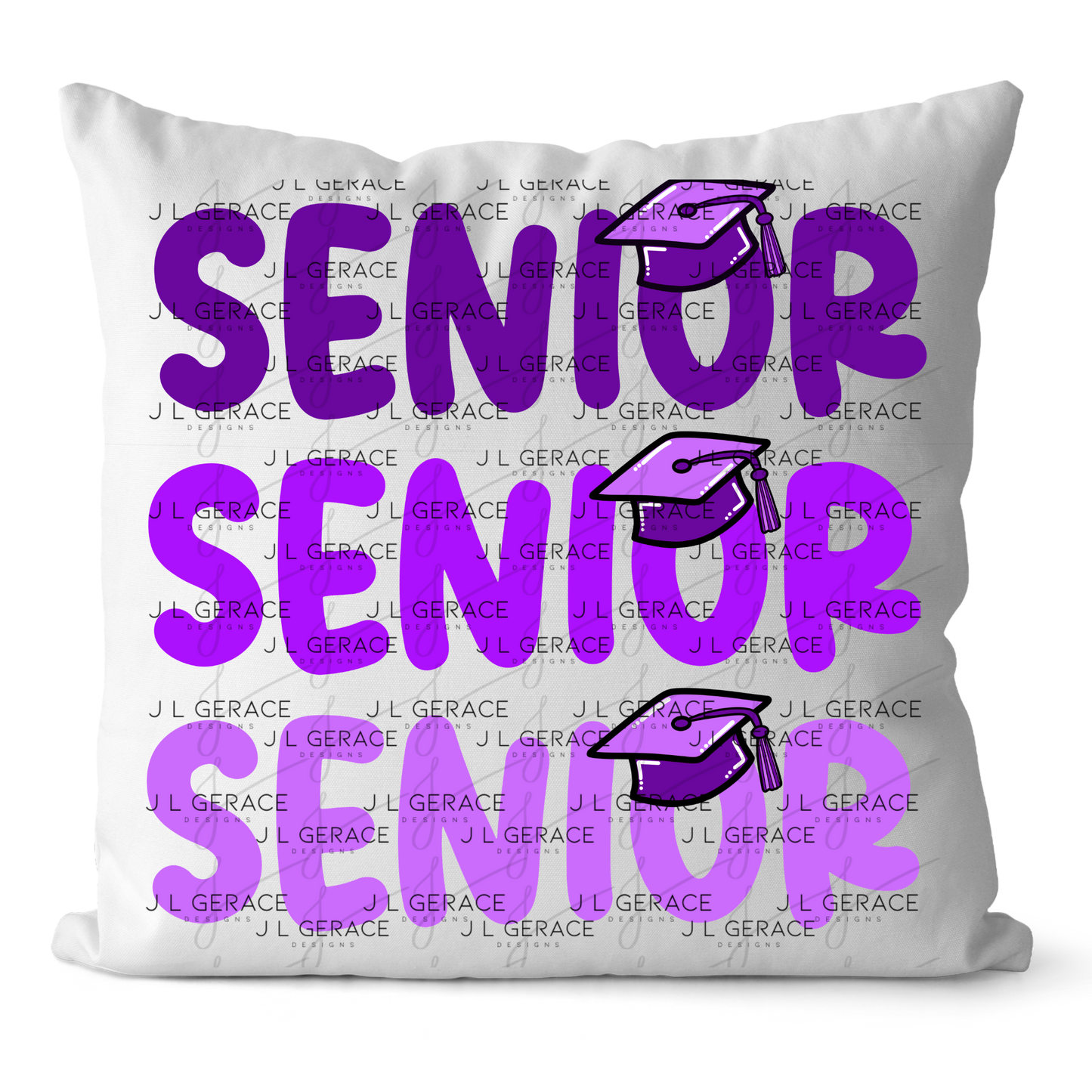 Senior PNG – Purple Graduation Cap Lettering Design