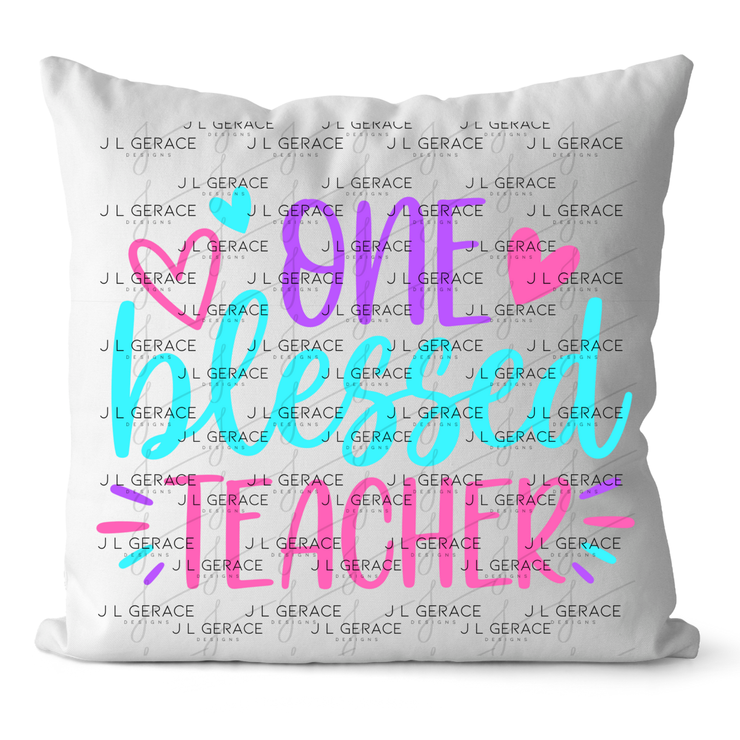 One Blessed Teacher Color PNG