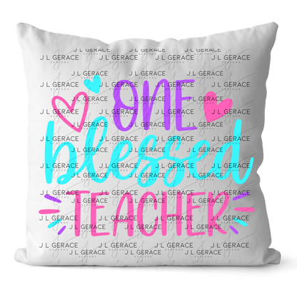 One Blessed Teacher Color PNG