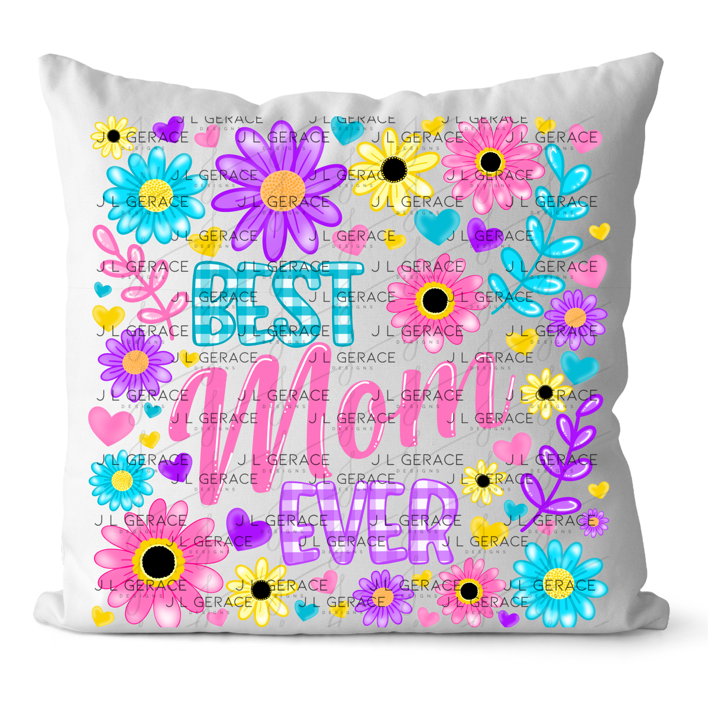 Best Mom Ever Colorful Floral PNG Design