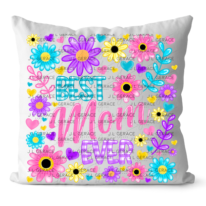 Best Mom Ever Colorful Floral PNG Design