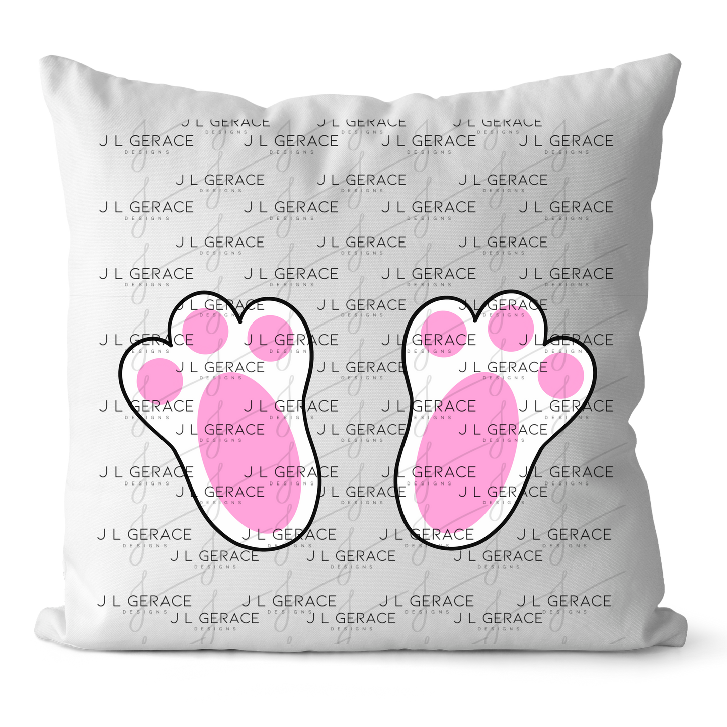 Easter Bunny Feet Black Outline PNG