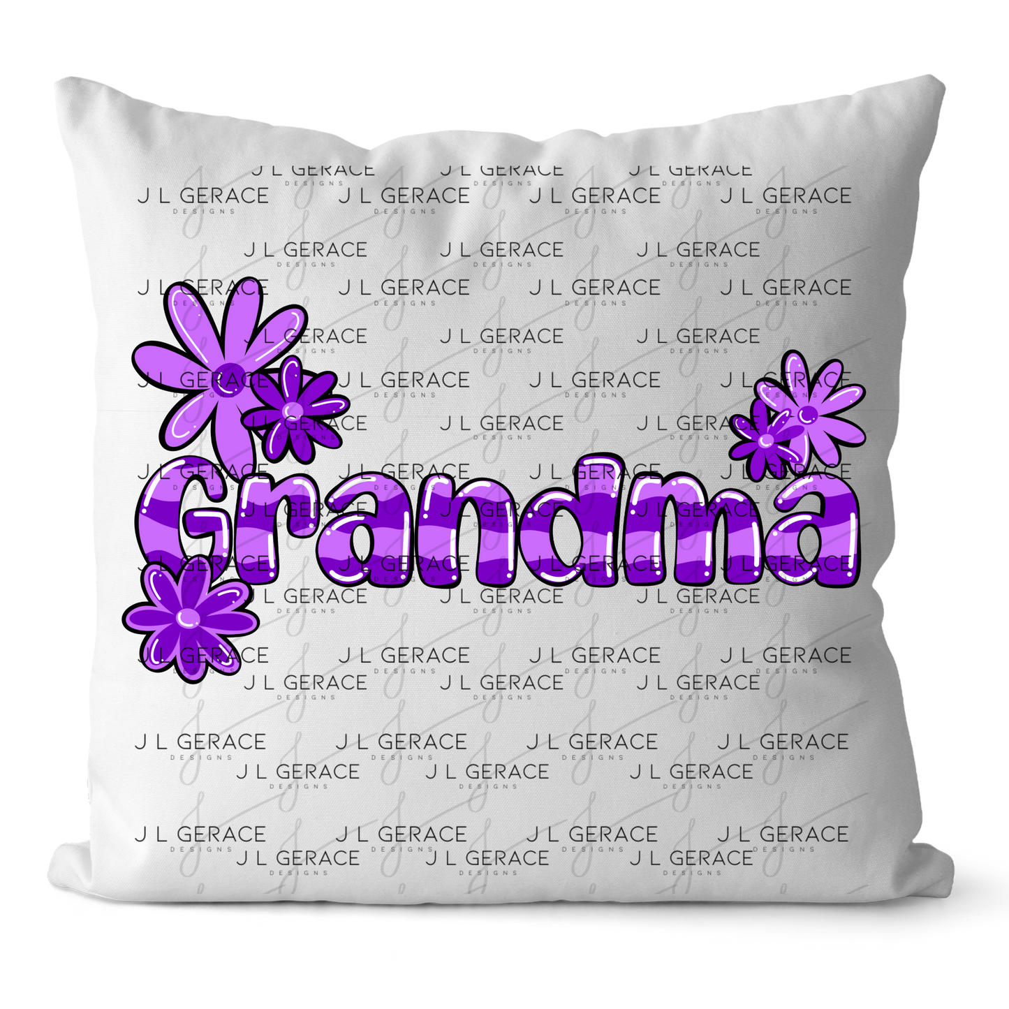 Grandma PNG – Purple Floral Name Sublimation Design