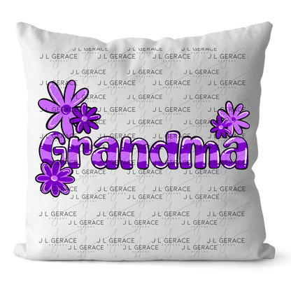 Grandma PNG – Purple Floral Name Sublimation Design