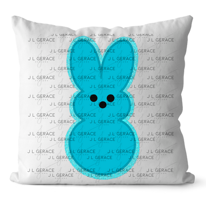 Blue Glitter Bunny Peep Easter Clipart Sublimation PNG