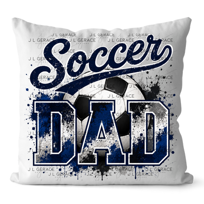 Soccer Dad PNG – Blue Black Paint Splatter Sports Design with Soccer Ball