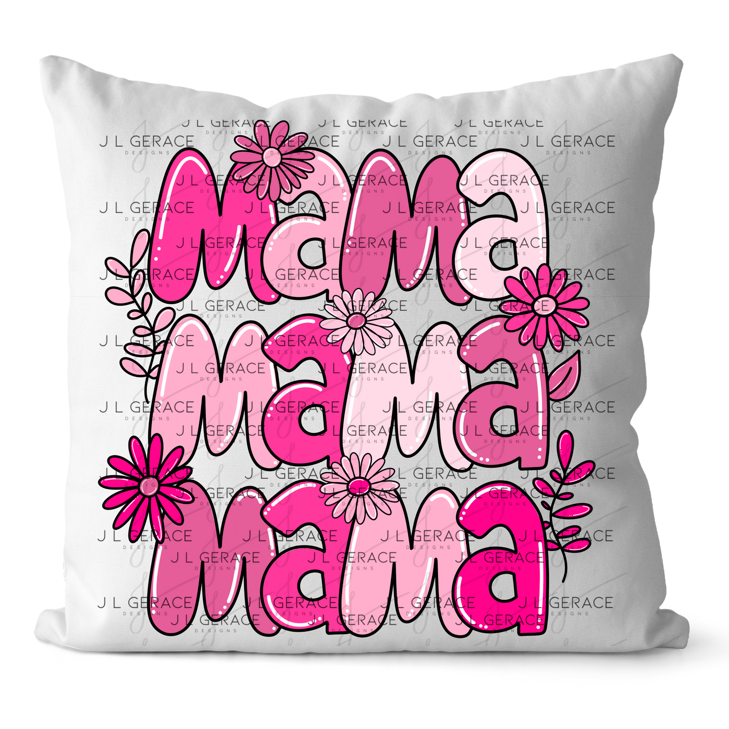 Mama Mama Mama Pink Floral PNG Design