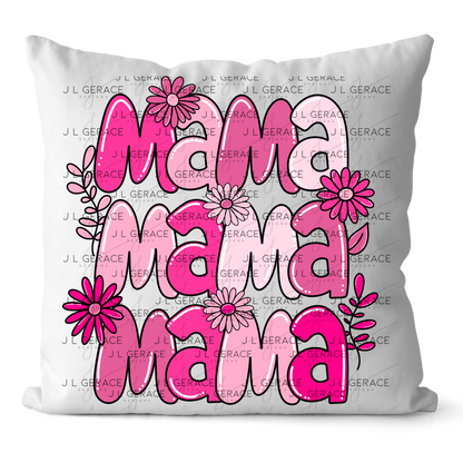 Mama Mama Mama Pink Floral PNG Design