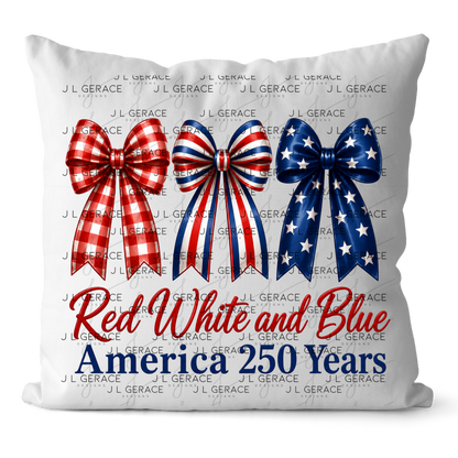 Red White and Blue America 250 Years PNG Design