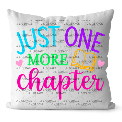 Just One More Chapter Teacher Colorful PNG