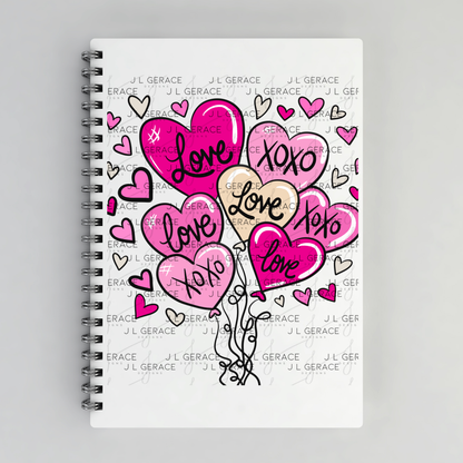 Pink Love & XOXO Heart Balloon Bouquet PNG