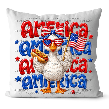 America Goose Hotdog Patriotic PNG Design