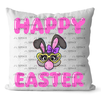 Happy Easter Bunny Bubblegum Rainbow Glitter Clipart Sublimation PNG