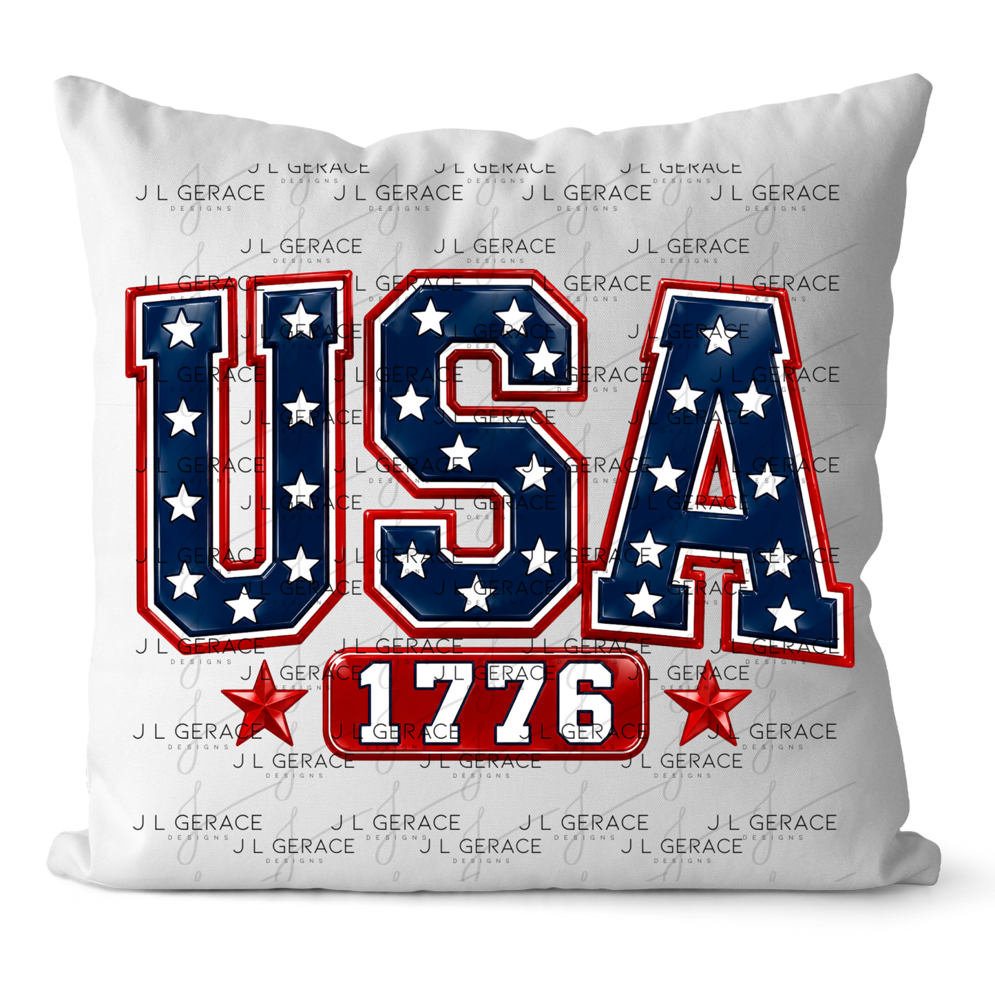 USA 1776 Glossy Patriotic PNG Design
