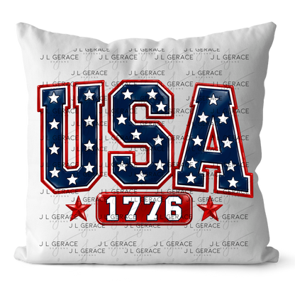 USA 1776 Glossy Patriotic PNG Design