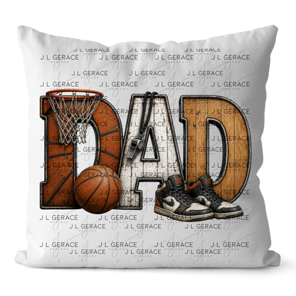 Dad PNG – Basketball Hoop Life Design with Ball Sneakers and Whistle