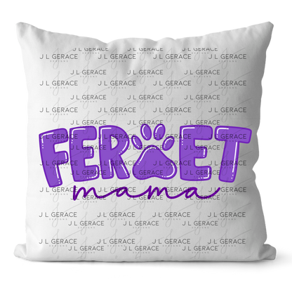 Ferret Mama PNG – Purple Paw Print Design for Pet Lovers