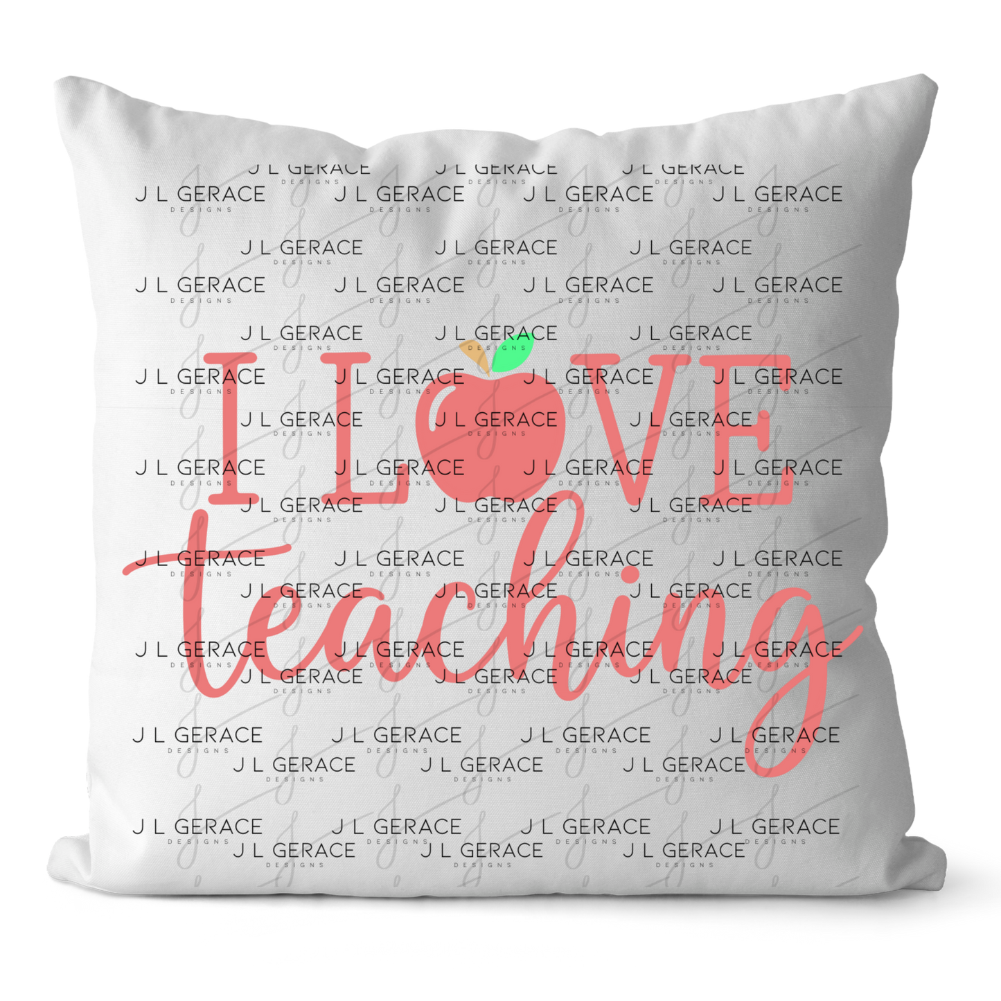 I Love Teaching Apple Teacher Colorful PNG