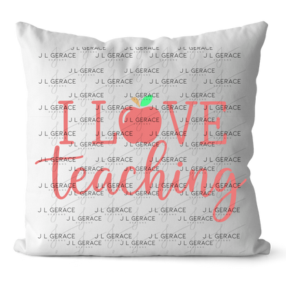 I Love Teaching Apple Teacher Colorful PNG