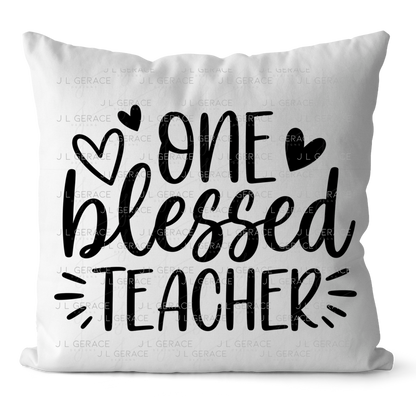 One Blessed Teacher PNG (2 Colors)