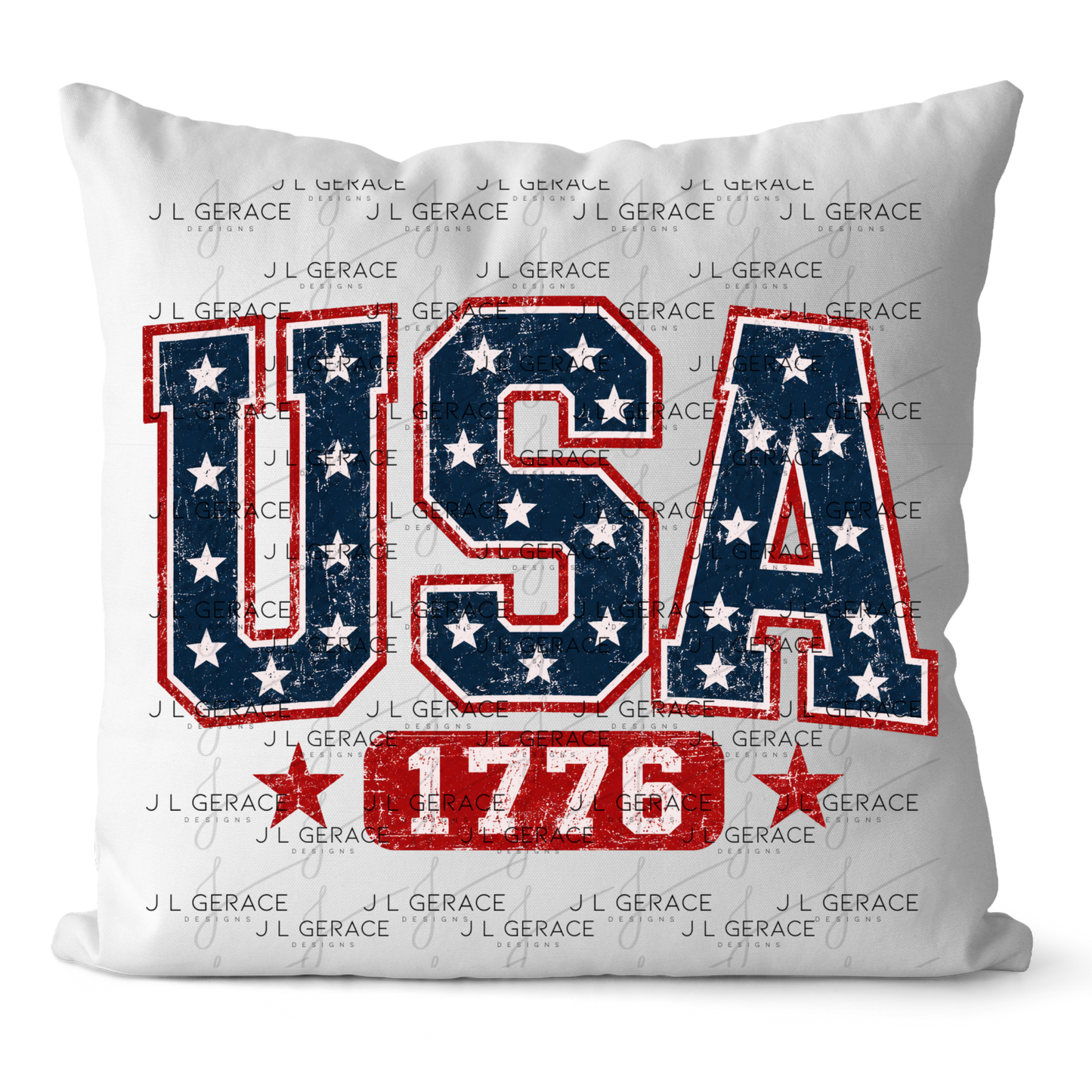 USA 1776 Distressed Patriotic PNG Design