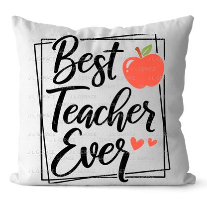 Best Teacher Ever Apple PNG (2 Colors)