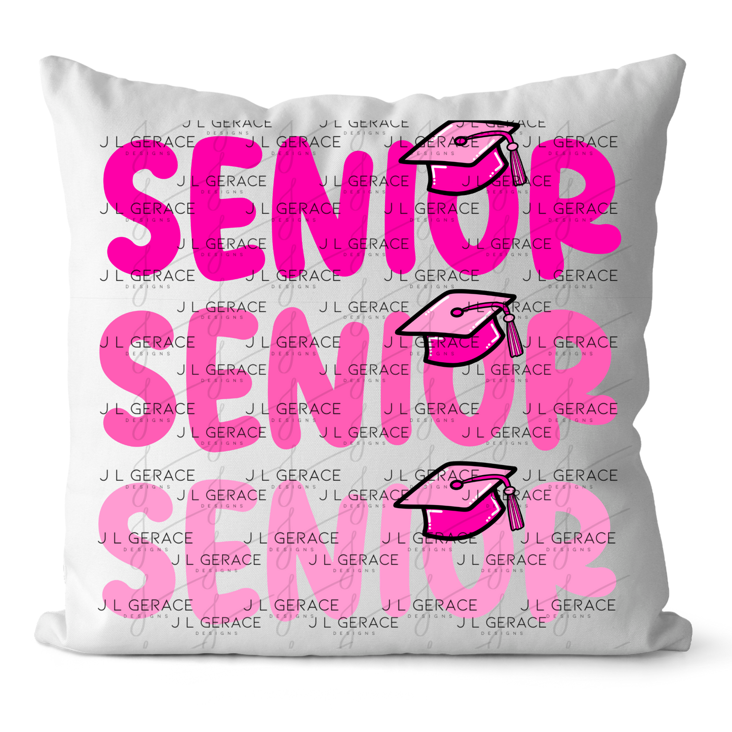 Senior PNG – Pink Graduation Cap Lettering Design