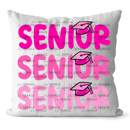 Senior PNG – Pink Graduation Cap Lettering Design