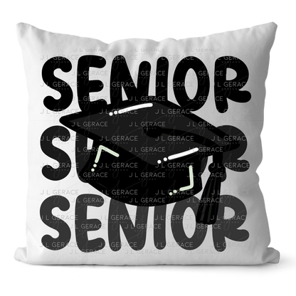 Senior PNG – Black Graduation Cap Lettering Design