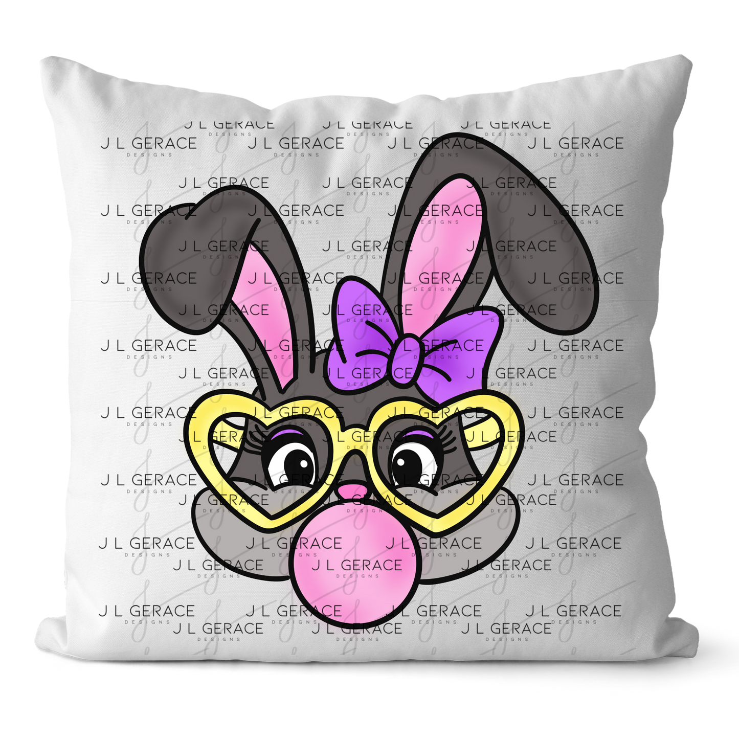 Cute Easter Bunny with Glasses PNG