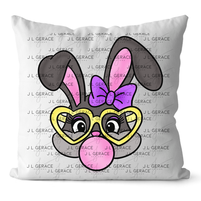Cute Easter Bunny with Glasses PNG