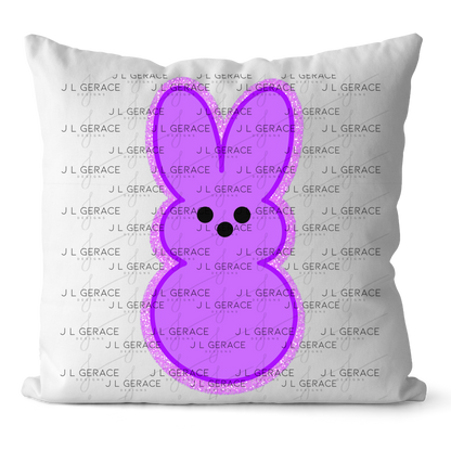 Purple Glitter Bunny Peep Easter Clipart Sublimation PNG