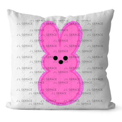 Pink Glitter Bunny Peep Easter Clipart Sublimation PNG