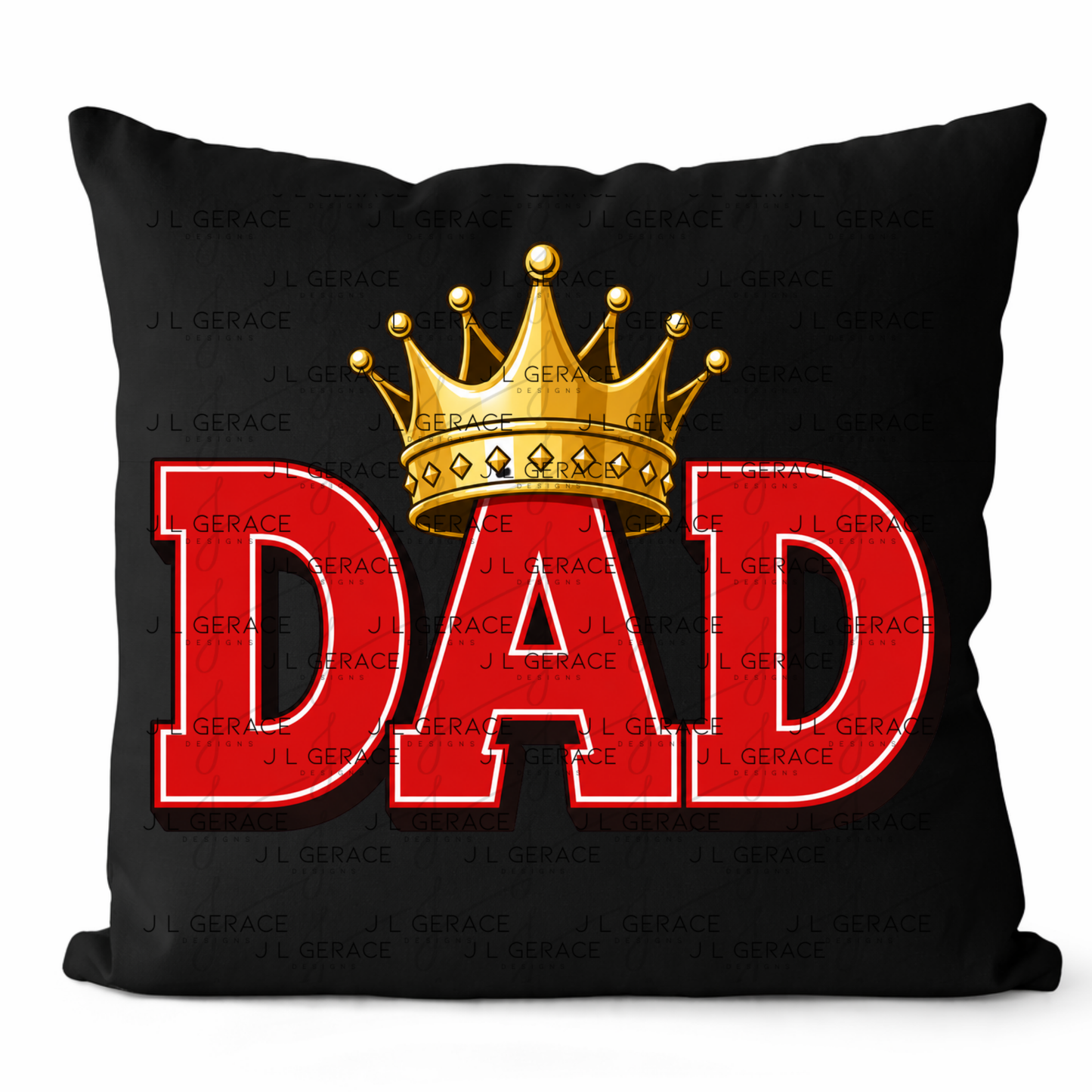 Dad PNG – Red King Crown Typography Sublimation Design