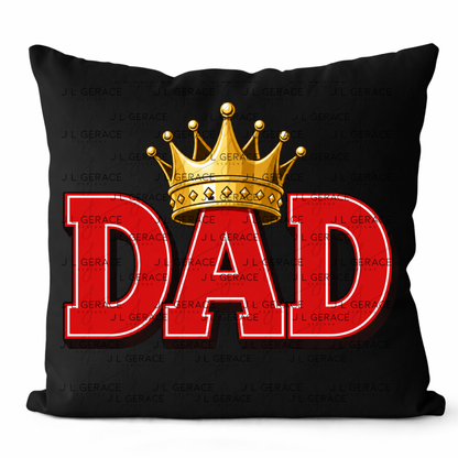 Dad PNG – Red King Crown Typography Sublimation Design