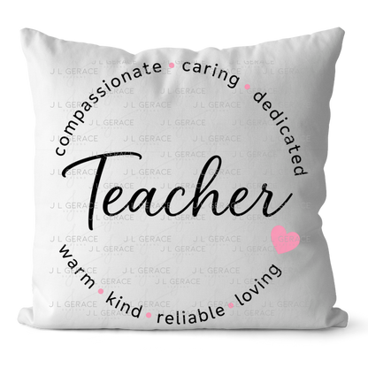 Compassionate Caring Dedicated Teacher PNG Bundle (2 Colors)
