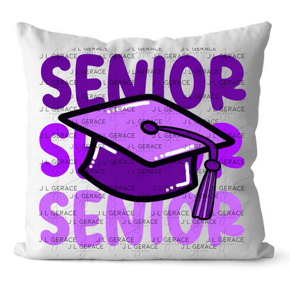Senior PNG – Purple Graduation Cap Lettering Design