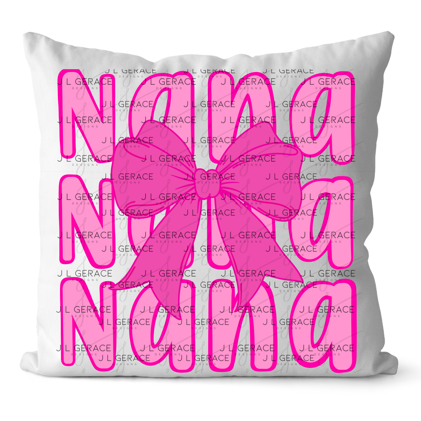Nana Bow PNG – Pink Coquette Style Sublimation Design