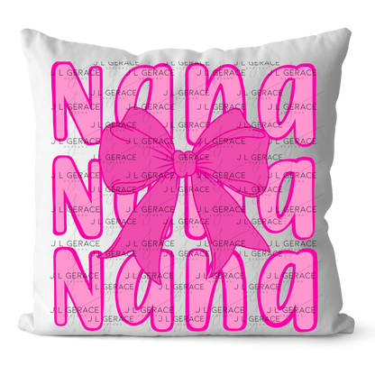 Nana Bow PNG – Pink Coquette Style Sublimation Design