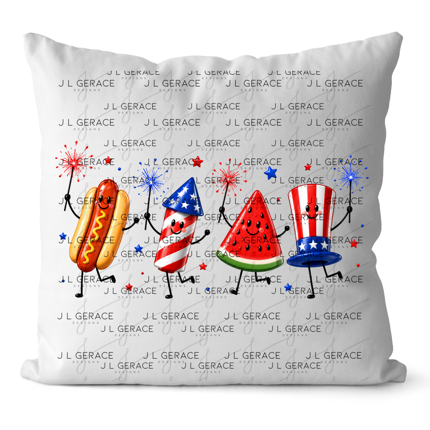 Patriotic Party Snacks Fireworks PNG Design