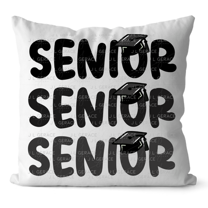 Senior PNG – Black Graduation Cap Lettering Design