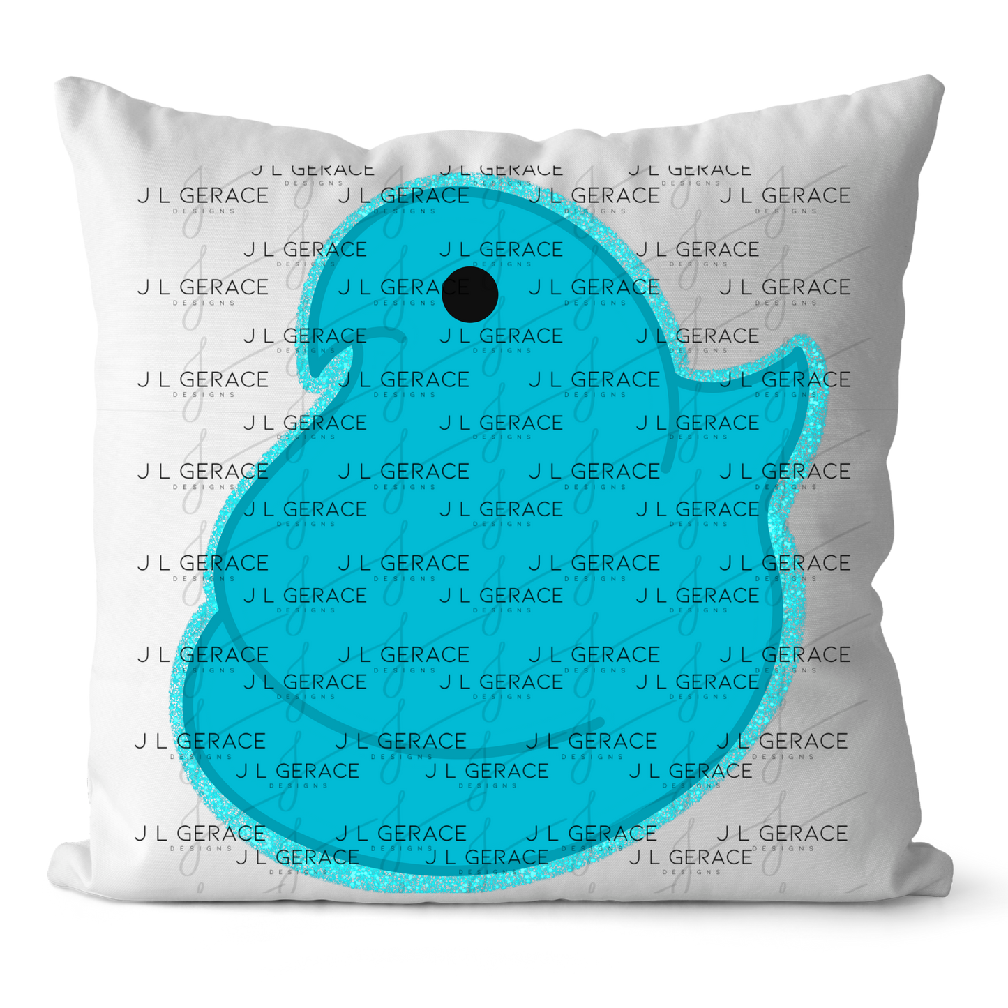 Blue Glitter Easter Peep Chick Clipart Sublimation PNG