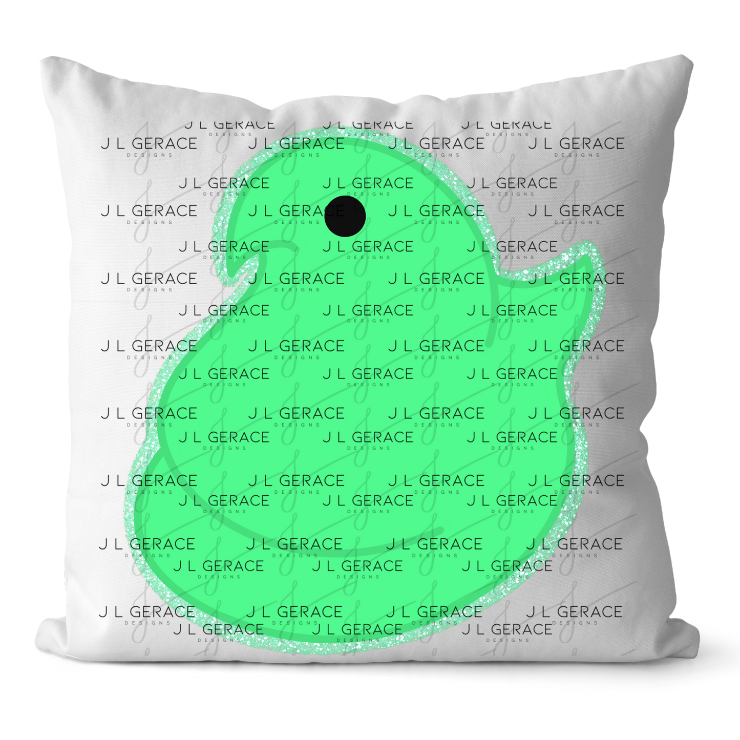 Green Glitter Easter Peep Chick Clipart Sublimation PNG