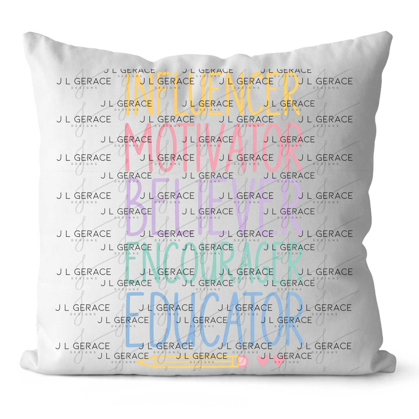 Influencer Motivator Believer Educator Teacher Colorful PNG